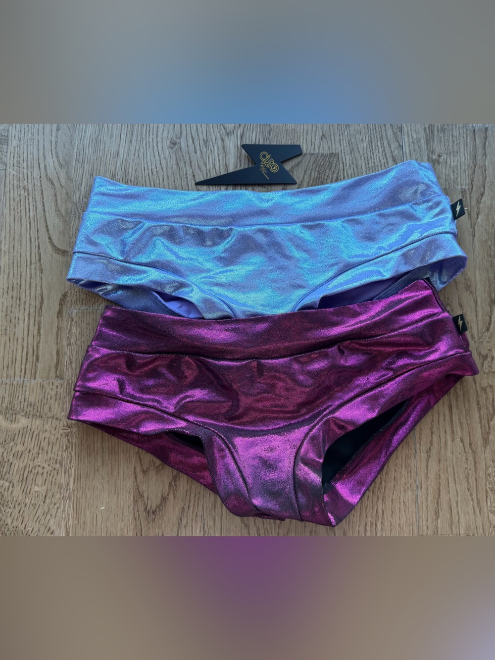 Cleo the Hurricane Low Waist Metallic Foil Cheeky Bottom - Lilac and Magenta